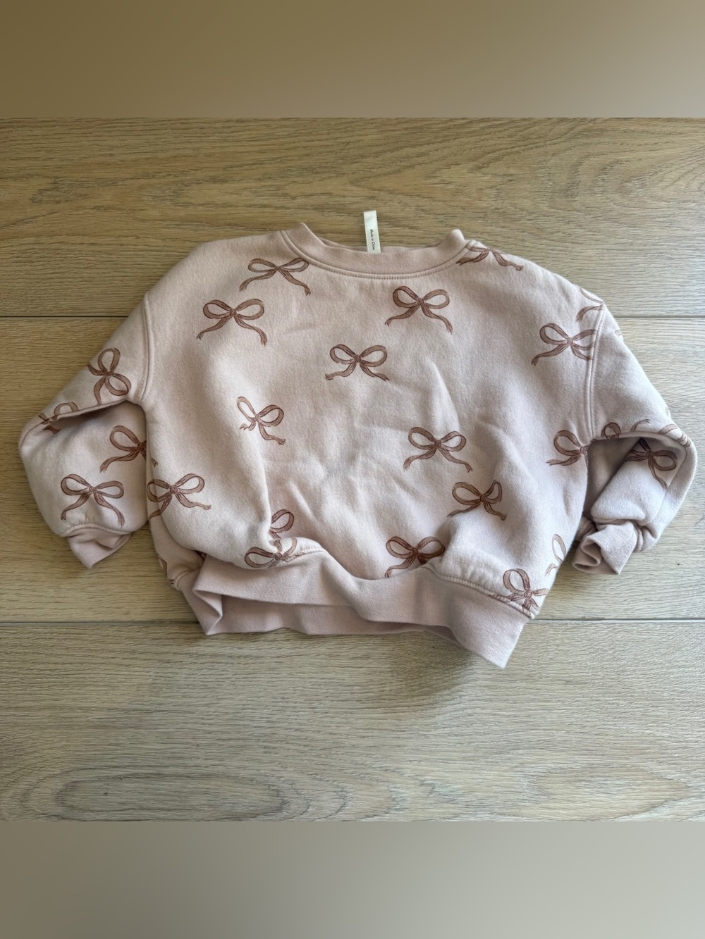 Rylee + Cru Bow Pink Sweater 12-18 months
